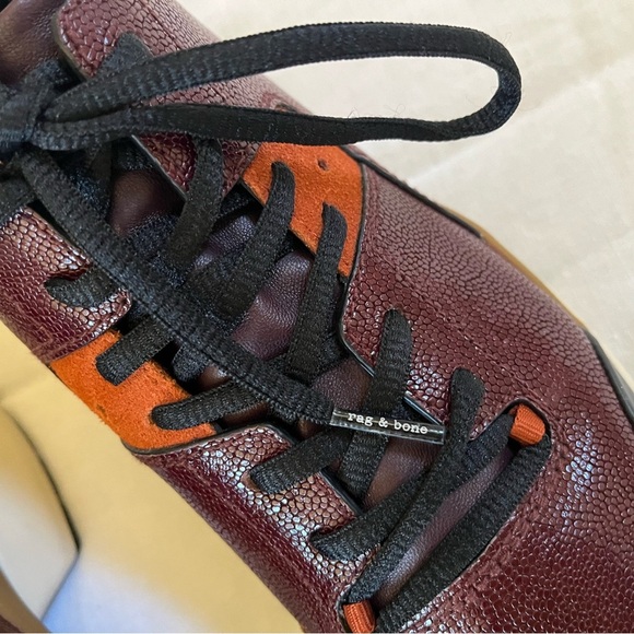 Rag and Bone Manston Burgundy Leather Jogger Running Athleisure shoe sz … - Picture 6 of 14